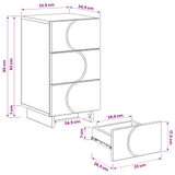 Bedside Cabinet High Gloss White 33.5 x 34.5 x 60 cm 8011431
