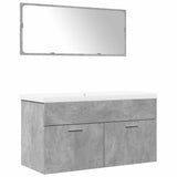 3 Piece Bathroom Furniture Set Concrete Grey Engineered Wood 3324863