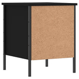 ZNTS Bedside Cabinet Black 40x42x50 cm Engineered Wood 825983