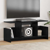 TV Stand Black Oak 102 x 35 x 45 cm Engineered Wood 890993