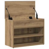 Shoe Bench Artisan Oak 60x30x45 cm Engineered Wood 856755