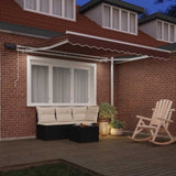 Manual Retractable Awning with LED Brown 300x250 cm 3215374