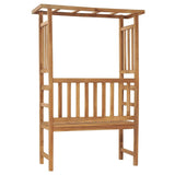 Garden Bench with Pergola 115 cm Solid Teak Wood 316170