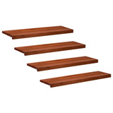 Stair Treads 4 pcs 90 x 30 x 2 cm Brown Solid Beech Wood 3446228