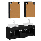 Bathroom Furniture Set 5 pcs Black Oak 3406800