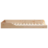 Bed Frame Brown 75 x 190 cm Solid Pine Wood 873397