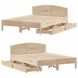 Bed Frame without Mattress 160x200 cm Solid Wood Pine 3301821