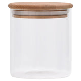 Storage Glass Jars with Bamboo Lid 10 pcs 600 ml 150695
