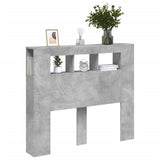 LED Headboard Concrete Grey 120x18.5x103.5 cm Engineered Wood 837340