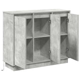LED Sideboard Concrete Grey 90 x 32 x 75 cm Engineered Wood 869677