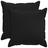 Cushion with Pillow HOUTEN 2 pcs Black Faux Linen 936252