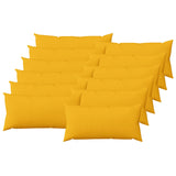 Cushion with Pillow HEERLEN 12 pcs Light Yellow Fabric 925611