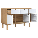Sideboard OTTA Brown and White 114x43x73.5 cm Solid Wood Pine 351299