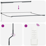 Awning White 500 x 300 cm Polyester and Metal 3331362