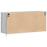 TV Wall Cabinet with LED Lights Grey Sonoma 100x31x45 cm 852297