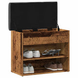 Shoe Bench Old Wood 62x32x50 cm Engineered Wood 857629