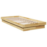 Bed Frame Without Mattress 90x190 cm Solid Oak Wood 851972