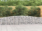 Arched Gabion Baskets 9 pcs 400x30x60/80 cm Galvanised Iron 3145807