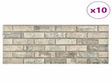 Wall Panels 10 pcs Sand 100 x 50 cm EPS Foam 153606