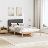Bed Frame with Headboard Brown 120 x 200 cm Solid Pine Wood 878890
