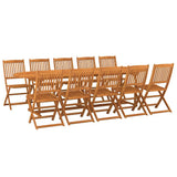 11 Piece Garden Dining Set 280x90x75 cm Solid Wood Acacia 3086980