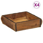 ZNTS Trays 4 pcs 31x29x10 cm Solid Wood Reclaimed 4019616