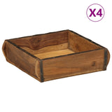 ZNTS Trays 4 pcs 31x29x10 cm Solid Wood Reclaimed 4019616