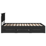 Bed Frame with Drawer Black 120 x 190 cm Engineer Wood 3410729