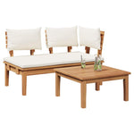 Garden Bench 2 pcs Brown Solid Teak wood 42006397