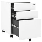 ZNTS Mobile File Cabinet White 39x45x60 cm Steel 335978