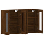 Wall Mounted Cabinets 2 pcs Brown Oak Engineered Wood 3197912