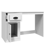 Desk with Drawer White 115x50x75 cm Engineered Wood 816472