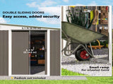 11.3 x 9.2ft Lean to Metal Garden Shed, Outdoor Galvanised Tool Storage House with Double Sliding T3398P320203