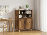 Highboard Oak Wood 60 x 36 x 110 cm Engineered Wood 8014918