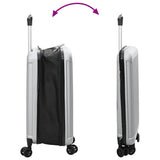 Suitcase Folding with Lock Silver 34 x 23 x 55.5 cm ABS Plastic 42006234
