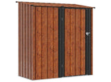 Garden Sheds Brown 140.5 x 74 x 200 cm Metal 42011298