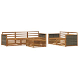 Outdoor Sofa Set 6 pcs Natural Solid Acacia Wood 3383017