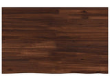 Live Edge Table Top 80 x 60 x 3.5 cm Rectangular Dark Brown 938533