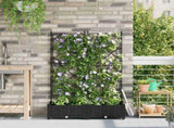 Garden Planter 2 pcs Black 80 x 40 x 125.5 cm Plastic 42002837