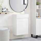 Bathroom Vanity Unit with Tap High Gloss White 889515