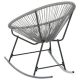 Rocking Chair Grey Polyethylene rattan, powder-coated steel 44482