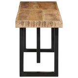 Bench 160 cm Solid Rough Wood Mango and Steel 4006413