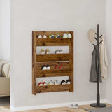 Shoe Cabinet 2 pcs Old wood 80 x 18 x 60 cm Engineered Wood 875024