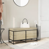 Storage Box with Lid Sonoma Oak 100x40x51.5 cm Engineered Wood 848805