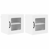 Wall Glass Cabinet PORTO 2 pcs White 40 x 31 x 40 cm 885186