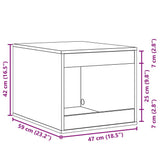 Cat Litter Box Enclosure White 47x59x42 cm Engineered Wood 857760