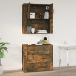 ZNTS Wall Cabinet Smoked Oak 80x33x80 cm Engineered Wood 816589