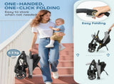 Travel Stroller, Lightweight Pushchair, Compact Buggy with Canopy, Basket and Multi-Position T3398P422776