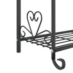 ZNTS Flower Rack Black 56x30x96 cm Steel 319353