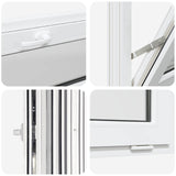 Tilt Basement Window RISOR 95 x 45 cm PVC and Clear Plain Glass 42047776